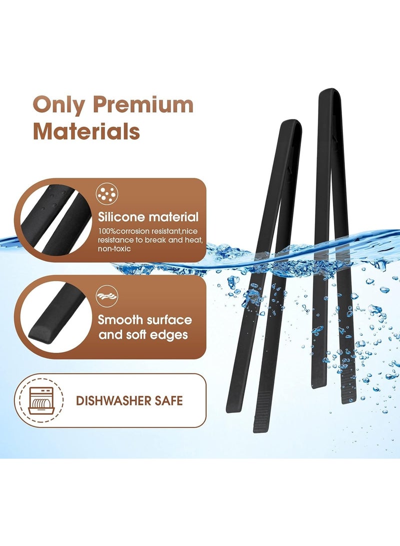 FALMER Silicone Toaster Tongs Heat Resistant Non Slip Kitchen Tweezer 35cm– Long Non Stick Cooking and BBQ Grilling Tool for Toast, Steak, Meat, Chicken, Fish, Salad and Corn – Multi-Purpose Food Serving Tongs for Kitchen, Barbecue, Camping and Daily Use - Image 2