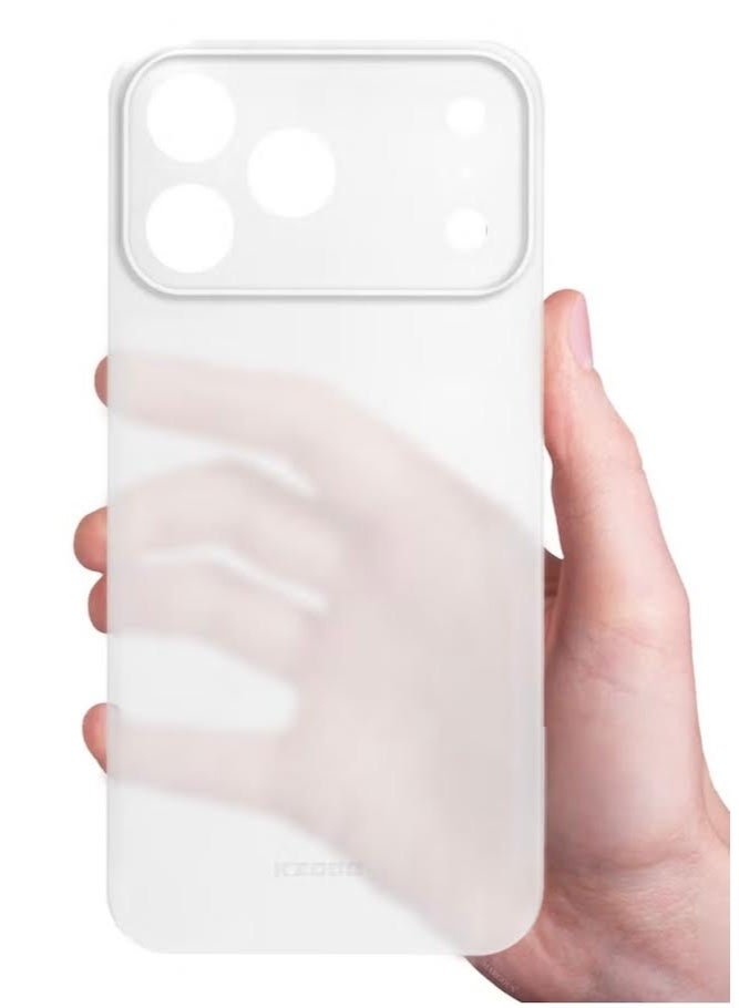 كي زد دو جراب Air Skin لهاتف iPhone 17 Pro Max - غطاء خلفي شفاف غير لامع، نحيف وخفيف الوزن، حماية من الصدمات والسقوط، جراب شفاف صلب مقاوم لبصمات الأصابع - Image 4