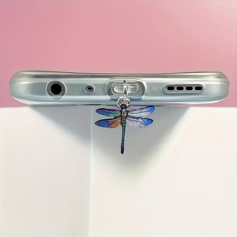 Dragonfly Acrylic Phone Dust Plug For Type C Android Devices - Image 5