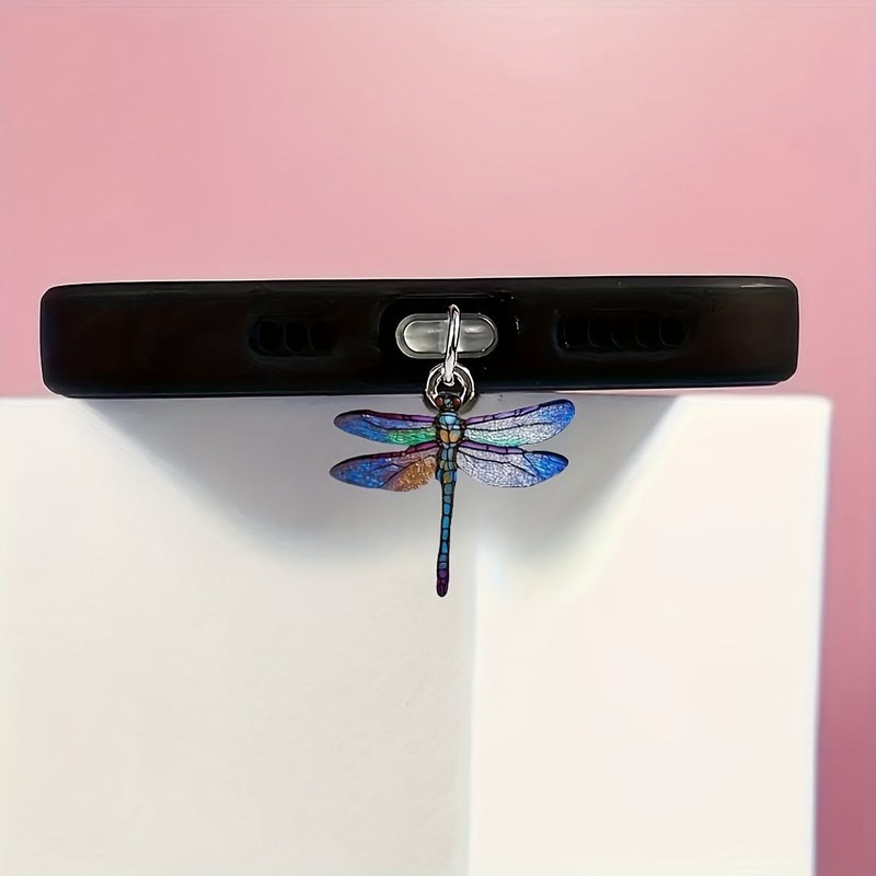 Dragonfly Acrylic Phone Dust Plug For Type C Android Devices - Image 3