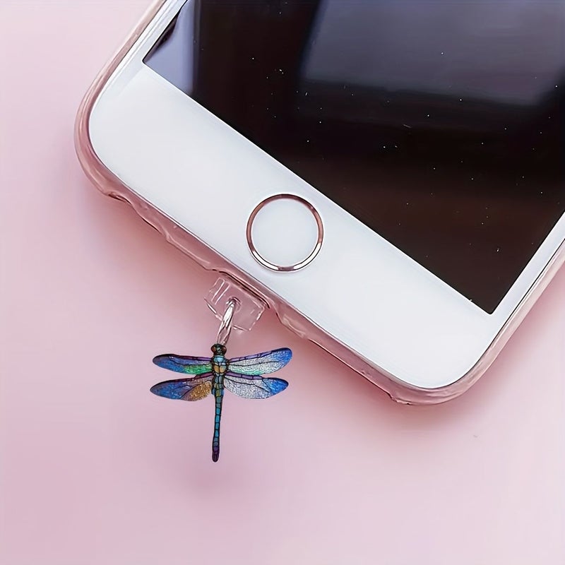 Dragonfly Acrylic Phone Dust Plug For Type C Android Devices - Image 4
