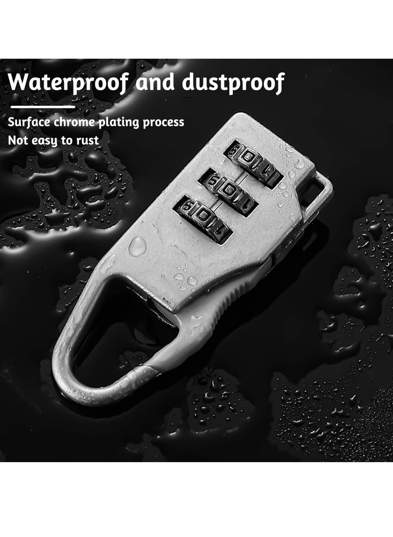 Excefore أقفال الأمتعة، قفل سفر برقم سري 3 أرقام مع قفل تركيبي منزلق بألوان متعددة لحقيبة السفر، الحقائب، حقائب الظهر، خزائن التخزين (6 ألوان) - Image 3