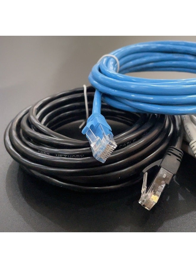 Super Class 6 Network Cable Gigabit Network Cable Routing Jumper Computer Finished Network Cable Indoor And Outdoor High-speed Broadband Line 15 Meters-Color:pure White-Line Length:30 Meters - Image 3
