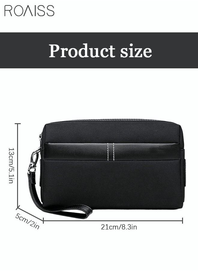 Casual Classic Clutch Bag Portable Large Capacity Lightweight Wallet Business Waterproof Oxford Canvas Zipper Card Holder with Wrist Strap for Men Travel Black - pzsku/ZE7B791612E94ED0BE89BZ/45/_/1670827039/6d55fb71-7c35-40c3-b6ba-ae7ec513569c