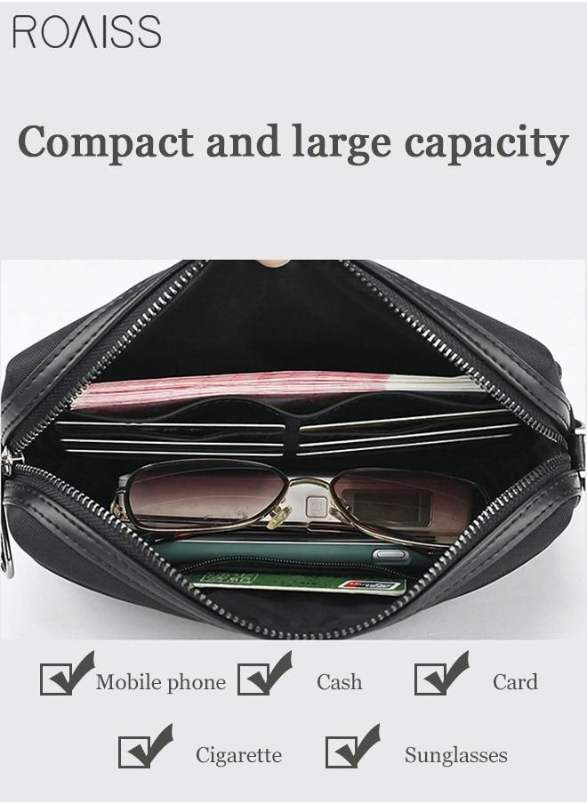 Casual Classic Clutch Bag Portable Large Capacity Lightweight Wallet Business Waterproof Oxford Canvas Zipper Card Holder with Wrist Strap for Men Travel Black - pzsku/ZE7B791612E94ED0BE89BZ/45/_/1670827039/b9f6afd8-43f4-40c1-a1ee-be398d9fd200