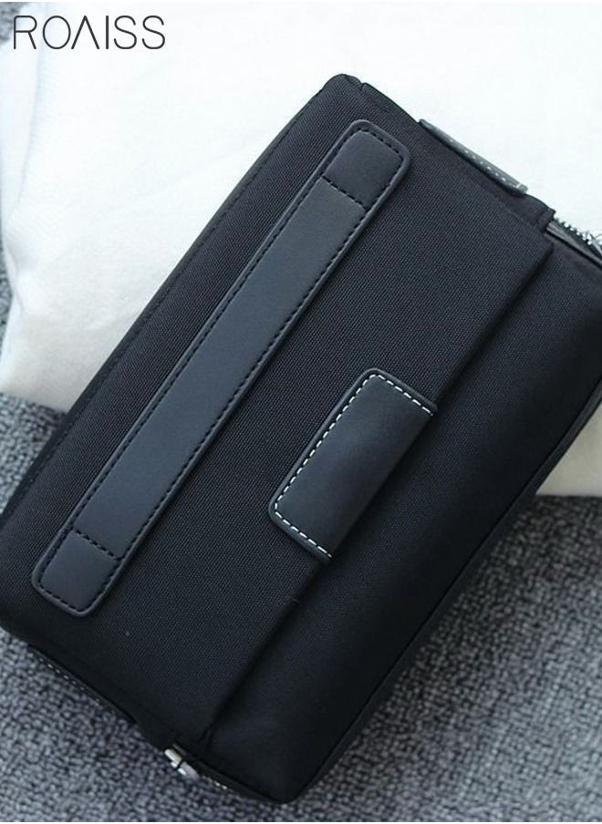 Casual Classic Clutch Bag Portable Large Capacity Lightweight Wallet Business Waterproof Oxford Canvas Zipper Card Holder with Wrist Strap for Men Travel Black - pzsku/ZE7B791612E94ED0BE89BZ/45/_/1670827039/c1e47a8d-d293-43a1-841e-6276c5dd29e2