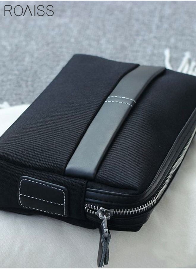 Casual Classic Clutch Bag Portable Large Capacity Lightweight Wallet Business Waterproof Oxford Canvas Zipper Card Holder with Wrist Strap for Men Travel Black - pzsku/ZE7B791612E94ED0BE89BZ/45/_/1670827039/ec2be554-1f42-4c41-b97e-302c9debf81a