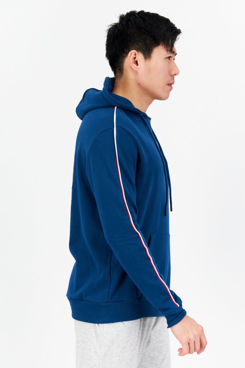 Ufc Men Sportswear Fit Long Sleeves Running Sweatshirt, Navy Blue Combo - Image 4