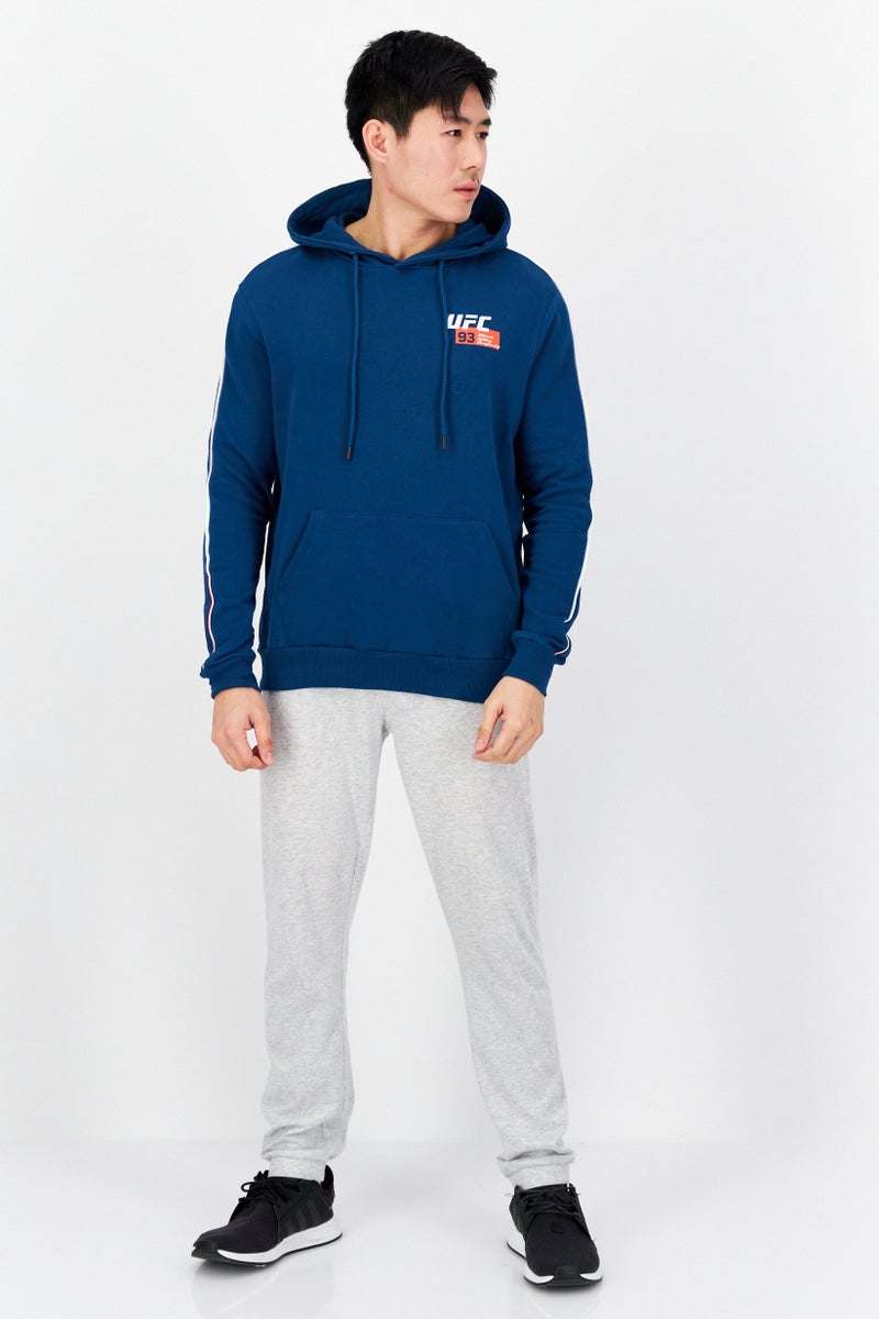 Ufc Men Sportswear Fit Long Sleeves Running Sweatshirt, Navy Blue Combo - Image 2