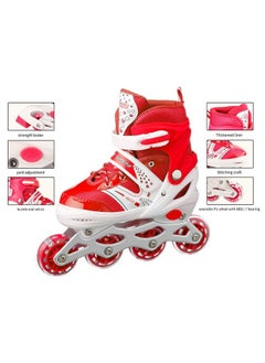 Generic Patinage Flash LED Adjustable Single Row Shoe, Multi Color, Size S (31-34)  - Image 5