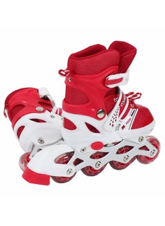 Generic Patinage Flash LED Adjustable Single Row Shoe, Multi Color, Size S (31-34)  - Image 2