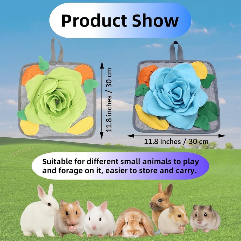 BdelrinQue Slow Feeder for Dogs, Snuffle Mat for Dogs, Rabbit Foraging Mat, Slow Feeder for Animals, Convenient to Clean and Portable, Blue - Image 4