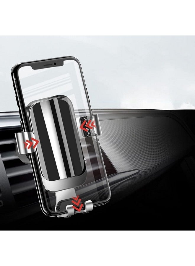 Beauenty Mobile phone holder for car ventilation, car vent holder, mobile phone navigation holder, universal dashboard, car phone holder, hands-free anti-vibration car air outlet phone holder, 360° rotation, black - Image 2