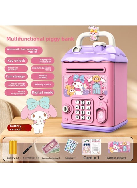 Can't Get In And Out Of The Year Piggy Bank Only Boys Password Box Kulomi Savings Girls Children Can Access Free Shipping-Color:Melody☀Password Unlock Automatic Banknote Rolling☀Battery Version