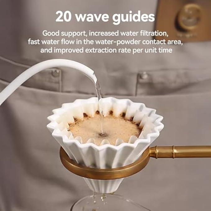 ريحني فلتر ورق القهوة الأمريكي A02 185 مم 812 كوب أبيض بحجم 200 قطعة - Image 4