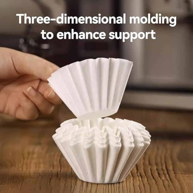 ريحني فلتر ورق القهوة الأمريكي A02 185 مم 812 كوب أبيض بحجم 200 قطعة - Image 5