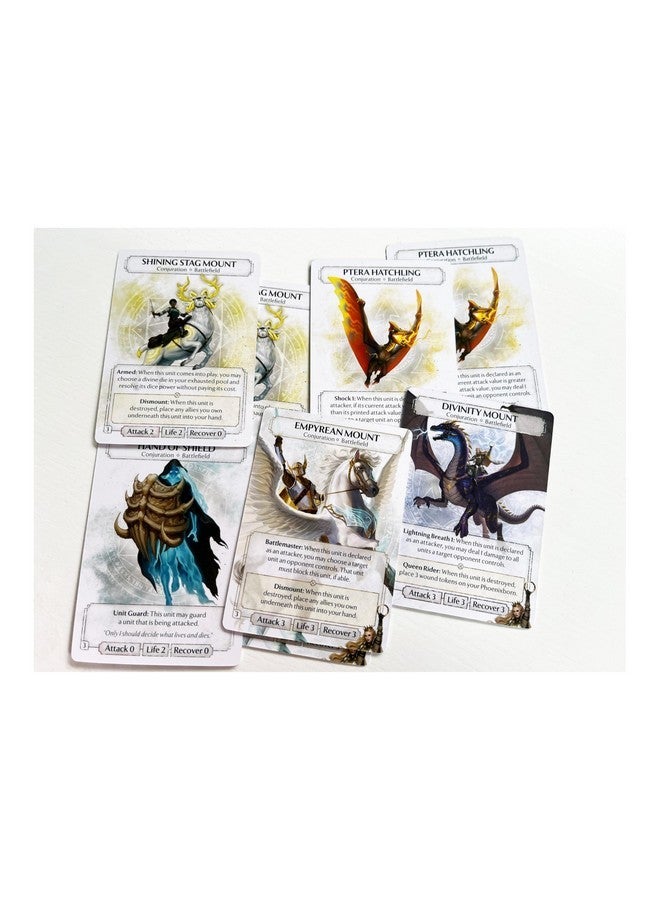 بلايد هات جيمز Ashes Reborn: Red Rains Siege of Lordswall Expansion Decks - مجموعة Phoenixborn & Chimera ل 1-2 لاعبين ، من سن 14+ - تتطلب Corpse of Viros & Master Set - Image 2