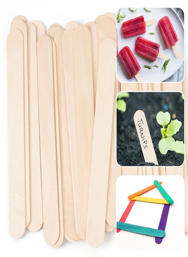 EWVVSS 1200 Pieces Large Wooden Wax Sticks, 6-Inch Wood Waxing Sticks Wax Spatulas Applicator, Wood Craft Sticks for Body Hair Removal, Tongue Depressors, Popsicle Sticks - Image 5