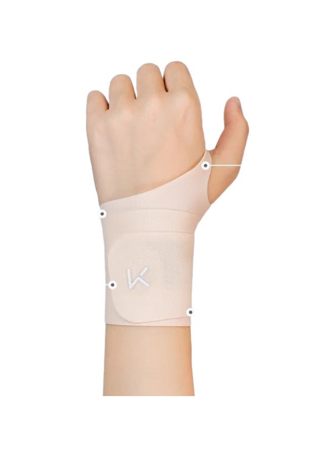 Keep Wrist Guard Thin Fitness Sports Wrist Support For Badminton, Volleyball, Tendonitis, Bench Press, Yellow, 2-Pack - Image 1