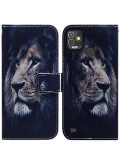 Case Cover For For Tecno Pop 5P Coloured Drawing Leather Phone Case(Lion)
