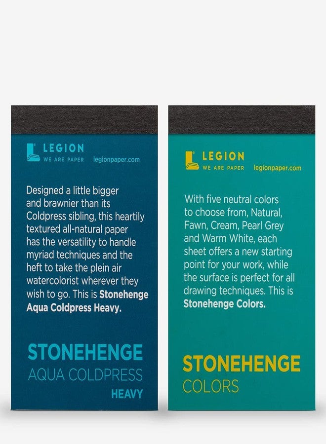 Stonehenge Aqua 100% Cotton Mini Pad Set: 12 Watercolor Mini Pads, 2.5 by 3.75 Inches, Assorted Weights, Coldpress and Hotpress for Wet and Dry Media - Image 4