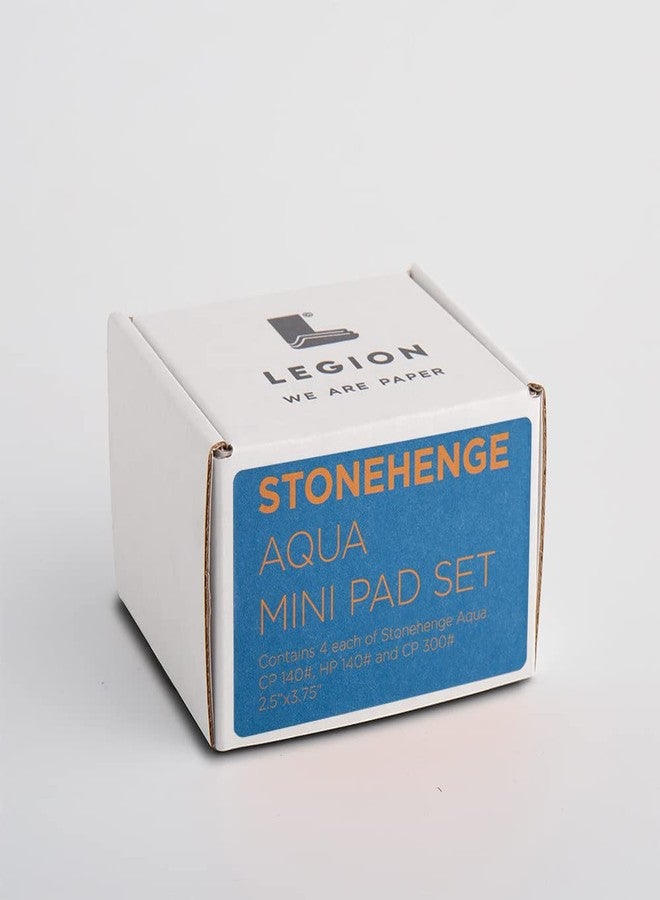 Stonehenge Aqua 100% Cotton Mini Pad Set: 12 Watercolor Mini Pads, 2.5 by 3.75 Inches, Assorted Weights, Coldpress and Hotpress for Wet and Dry Media - Image 2