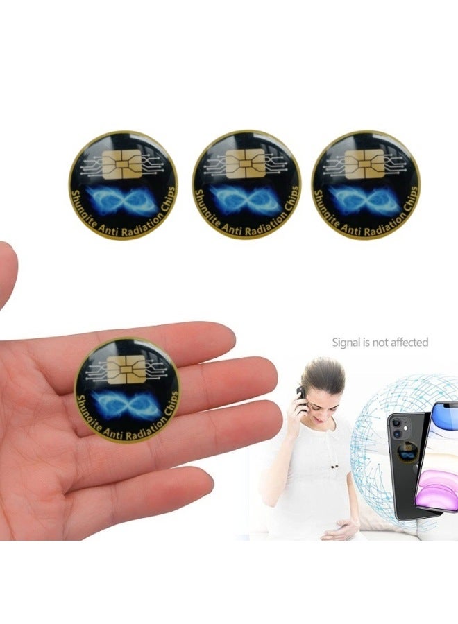 Generic E-commerce Sub-ink Anti-radiation Silicone Mobile Phone Sticker Terahertz Anion Sticker Shungite Energy Chip-Color:Round - Image 2
