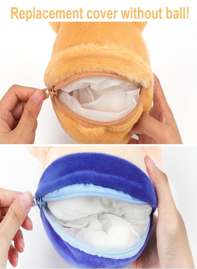 Mity rain Interactive Dog Ball Cover, Replacement Covers Only for Bouncing Ball (Blue Pig+Hamster) - Image 3