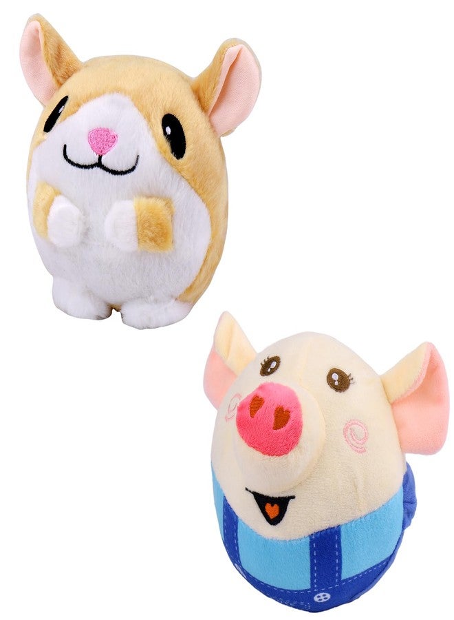 Mity rain Interactive Dog Ball Cover, Replacement Covers Only for Bouncing Ball (Blue Pig+Hamster) - Image 1