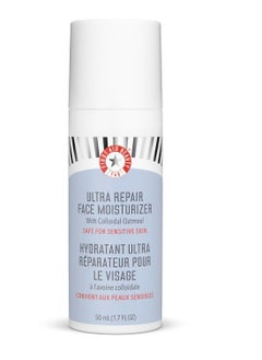 First Aid Beauty - Ultra Repair Face Moisturizer, Soothing Face Colloidal Oatmeal, Everyday Lightweight Non-Comedogenic Formula Helps Soften Skin with Ceramides and Shea Butter, 1.7 oz
