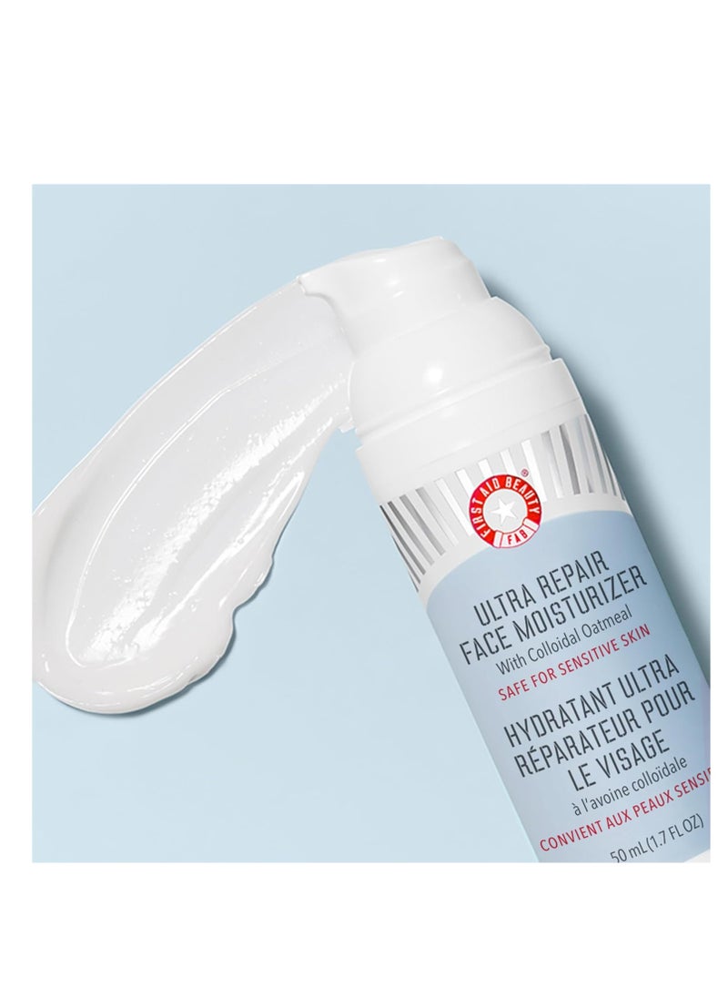 First Aid Beauty - First Aid Beauty - Ultra Repair Face Moisturizer, Soothing Face Colloidal Oatmeal, Everyday Lightweight Non-Comedogenic Formula Helps Soften Skin with Ceramides and Shea Butter, 1.7 oz - Image 1