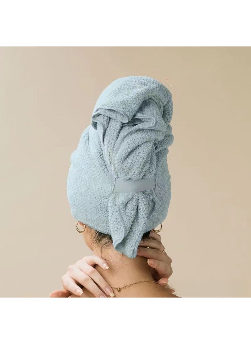 Generic Thick Super Absorbent Hair Drying Cap for Women Light blue 