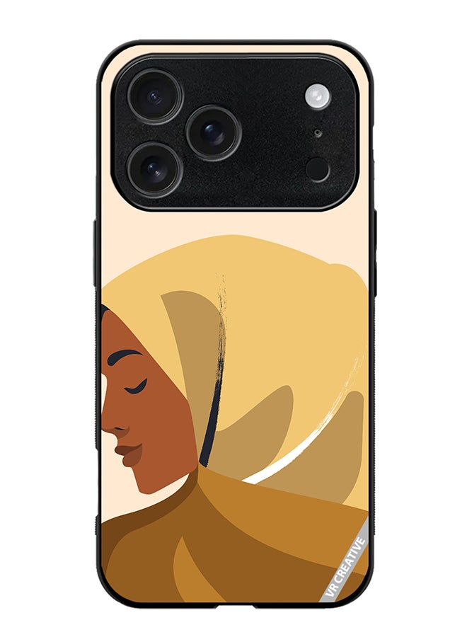 غطاء حماية لجهاز آبل آيفون 17 برو ماكس بتصميم شكل امرأة كرتوني متعدد الألوان