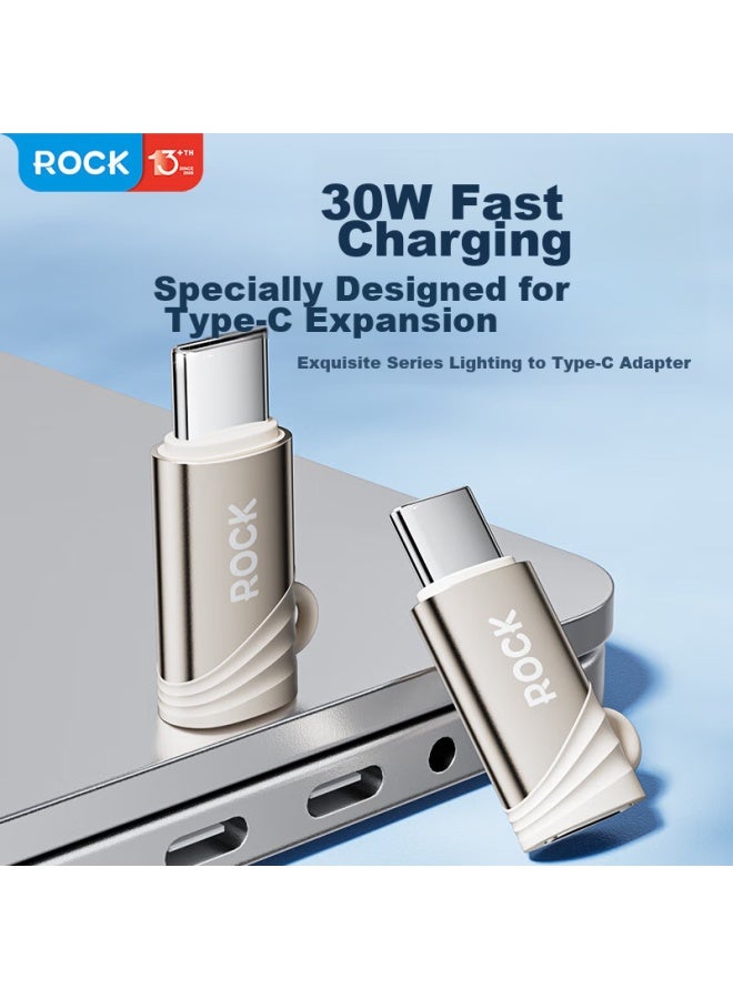 Rock Apple 16/15 Adapter, Lightning To Type-c Converter, All-metal Charging Cable, Data Cable, Supports Iphone 15/16 Pro Max, Huawei, Xiaomi, Android - Image 3