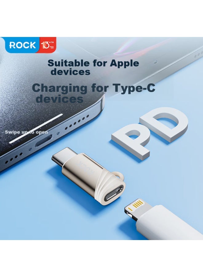 Rock Apple 16/15 Adapter, Lightning To Type-c Converter, All-metal Charging Cable, Data Cable, Supports Iphone 15/16 Pro Max, Huawei, Xiaomi, Android - Image 4