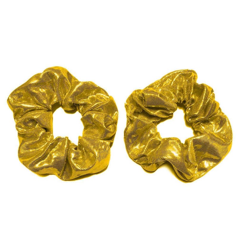 Gold Scrunchie Set of 2 Lame Scrunchies