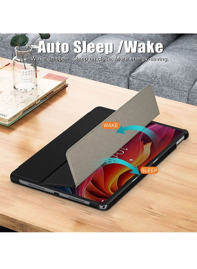 for Lenovo Tab K11 Plus 11.45 inch Smart Auto Sleep/Wake Case (Black)
