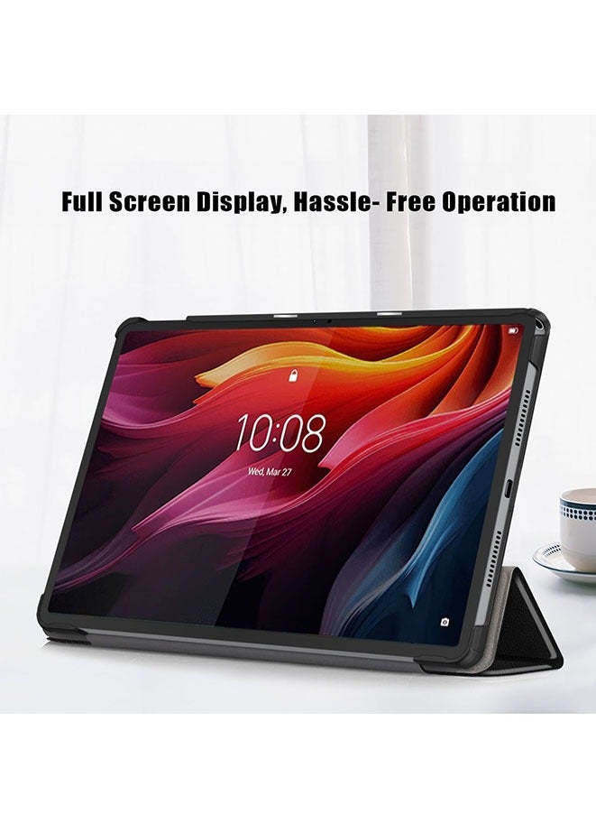for Lenovo Tab K11 Plus 11.45 inch Smart Auto Sleep/Wake Case (Black)