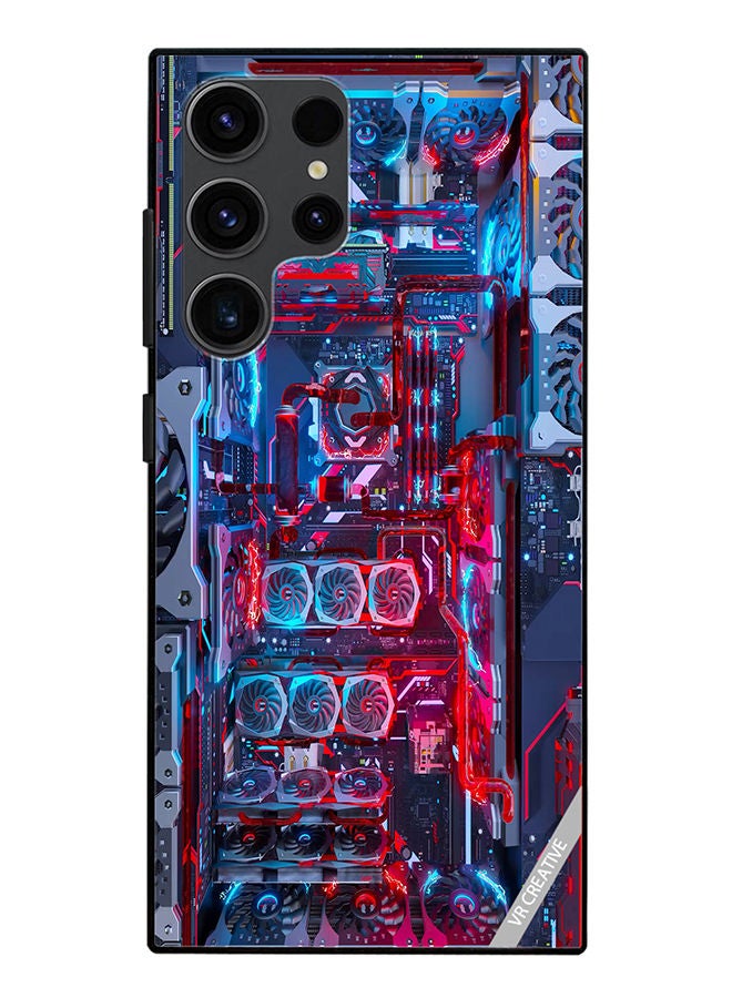 VR CREATIVE غطاء حماية لهاتف سامسونج جالكسي S23 ألترا 5G بتصميم لوحة المعالج متعدد الألوان - Image 1
