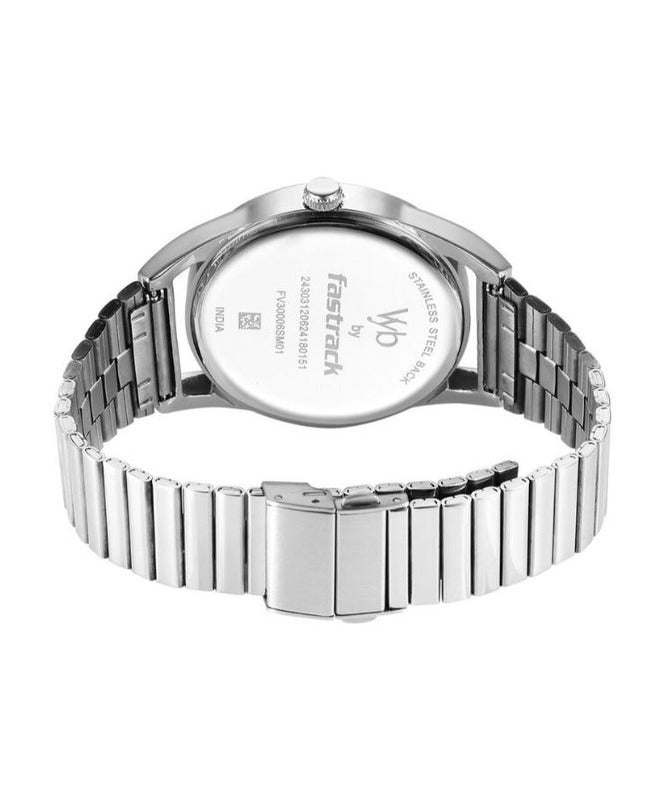 fastrack Vyb Horizon Fastrack By Titan Quartz Analog Blue Dial Silver Metal Strap Watch For Men fv30006sm01w - Image 3