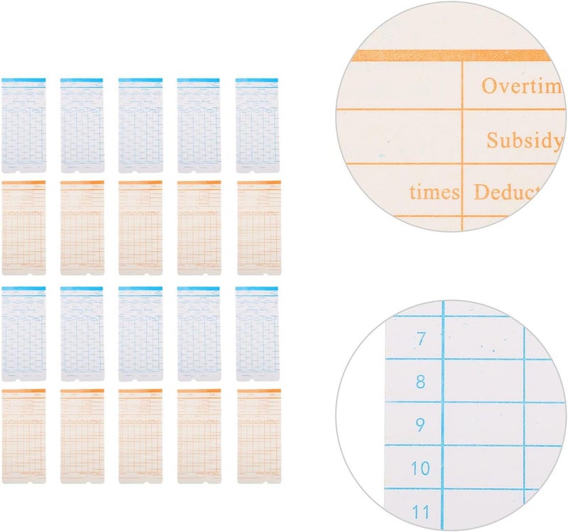 FUOYLOO Weekly Time Cards for Employee Attendance Recording Office Time Clock Cards - Image 3