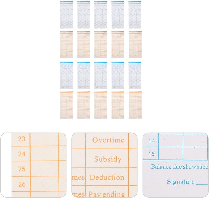 FUOYLOO Weekly Time Cards for Employee Attendance Recording Office Time Clock Cards - Image 4