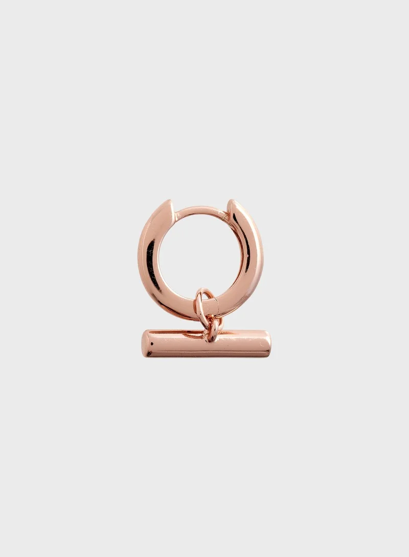 OLIVIA BURTON Sterling Silver Hoops & Brass Charms Earrings