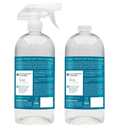BETTER LIFE Bathroom Cleaner - Tea Tree Bathtub & Shower Cleaner Spray for Glass and Tile - Foaming Mold and Mildew Remover for Tub Works on Hard Water Stains - 32oz (Pack of 2) - Image 2