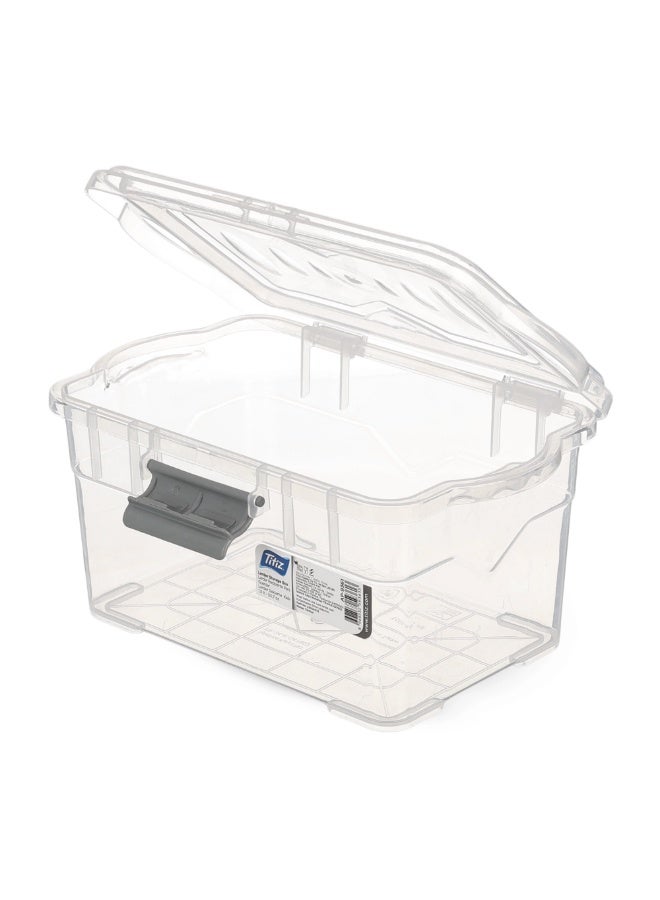Titiz Layered Food Container with Secure Lock - 1500ml - Made in Turkey - Transparent Plastic - Image 1