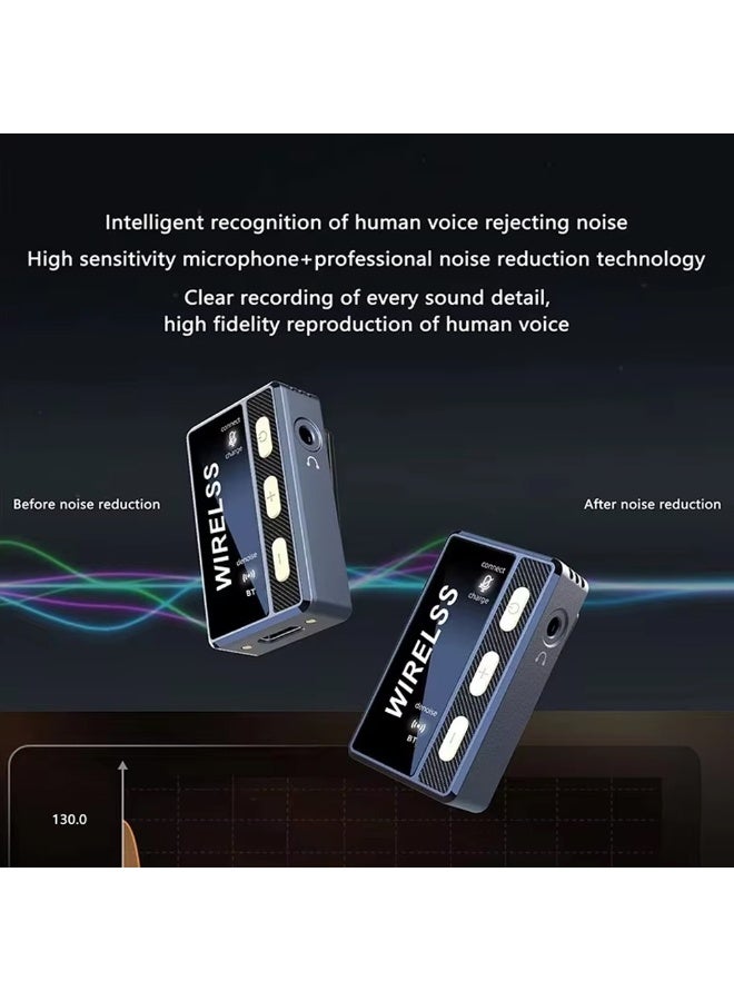 Wireless Lavalier Microphone for Smart Phone– Live Streaming Vlog Lapel Mic with Sound Card & Remote Control | Noise Reduction, Plug-and-Play Wireless Mic Set - Image 5