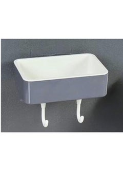Happy Home Wall Mounted Bathroom Organizer with Hooks - Multipurpose Storage Solution Multicolor 14cm  - Image 1