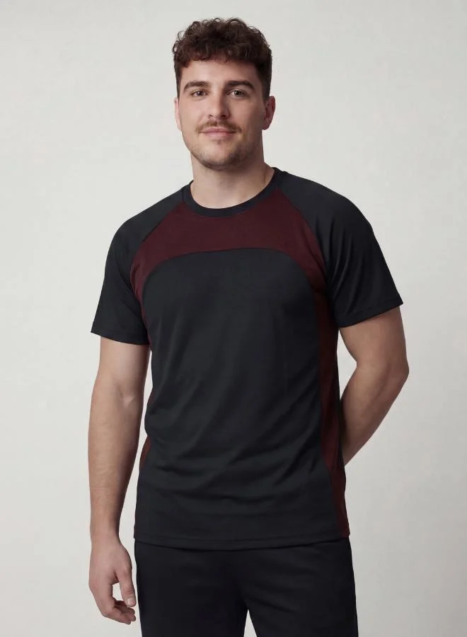 Zaecy Signature Training Tee – Black & Maroon