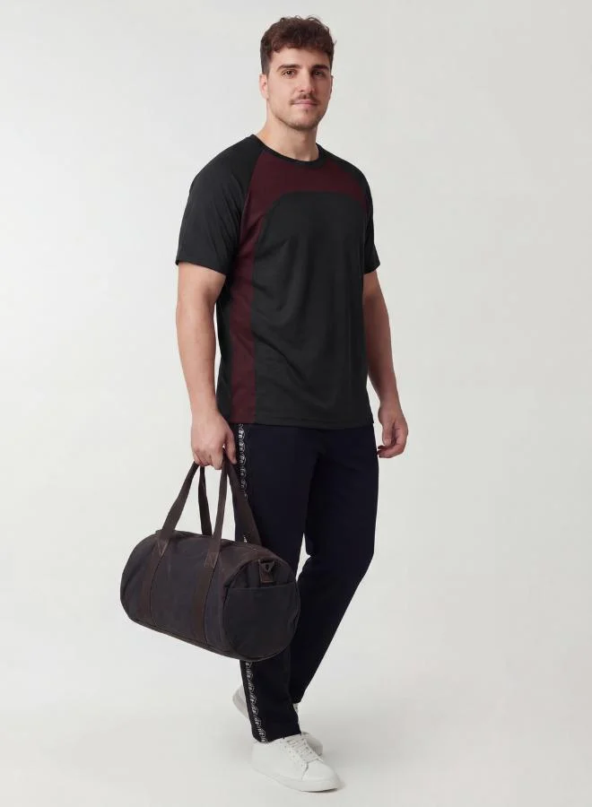 Zaecy Signature Training Tee – Black & Maroon