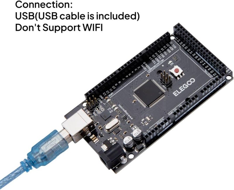 ELEGOO ELEGOO MEGA R3 Board ATmega 2560  USB Cable Compatible with Arduino IDE Projects RoHS Compliant  - Image 2